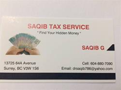 Saqib Tax Service, Surrey, BC opening hours
