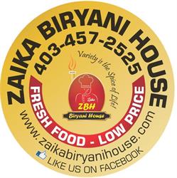 Zaika Biryani House, Calgary, AB opening hours