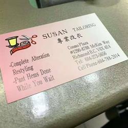 Susan Tailoring, Richmond, BC opening hours