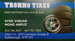 Tronno Tires, Toronto, ON opening hours