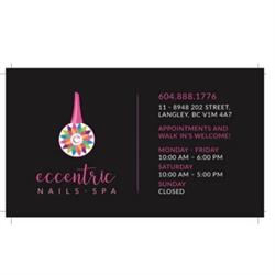 Eccentric Nail Spa, Langley, BC opening hours