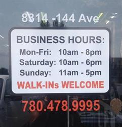 Crew Cuts, Edmonton, AB opening hours