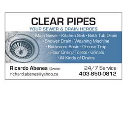 Clear Pipes LTD, Calgary, AB opening hours