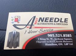 A Best Needle Alteration, Hamilton, ON opening hours
