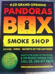 Pandora's Box Smoke Shop, Winnipeg, MB opening hours