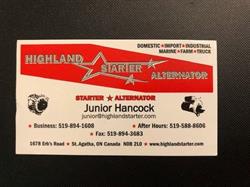 Highland Starter & Alternator, New Dundee, ON opening hours