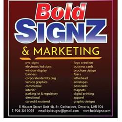 Bold Signz Inc., St. Catharines, ON opening hours