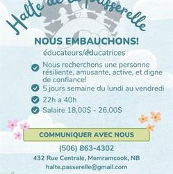 Halte de la Passerelle, Memramcook, NB opening hours
