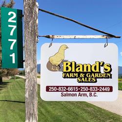 Bland's Farm & Garden Sales, Salmon Arm, BC opening hours