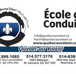 School Driving Québec Au Volant, Saint-Léonard, QC opening hours