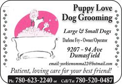 Puppy Love Dog Grooming, Lac La Biche, AB opening hours