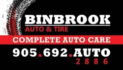 Binbrook Auto and Tire, opening hours