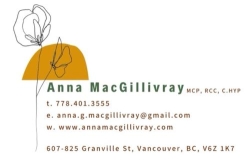 Anna MacGillivray Counselling, Vancouver, BC opening hours
