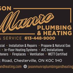 Jason Munro Plumbing and Heating Inc, Chesterville, ON opening hours