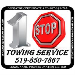 1 Stop Towing, London, ON opening hours