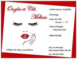 Ongles et Cils Mélissa - Piercing & Bronzage, Saint-Antonin, QC opening hours