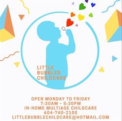 Little Bubble Childcare, Surrey, BC opening hours