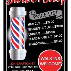 Johnny's Barber's Barber Shop, Charlottetown, PE opening hours