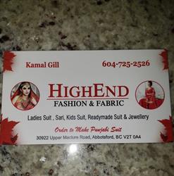 Highend Fashion & Fabric, Abbotsford, BC opening hours