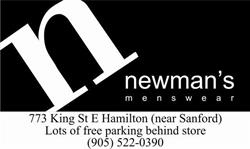 Newman's Menswear, Hamilton, ON opening hours