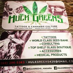 Hulk Greens Tattoos & Lounge 420 friendly, Niagara Falls, ON opening hours