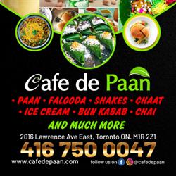 Cafe de paan, Toronto, ON opening hours