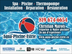 Aqua-piscine-estrie, Sherbrooke, QC opening hours