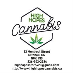 High Hopes Cannabis, Mitchell, ON opening hours
