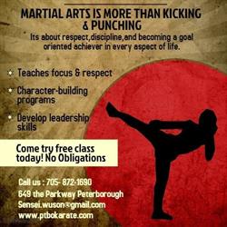 Peterborough Wado Kai Karate, opening hours