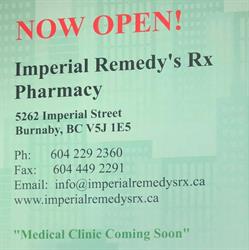 Imperial Remedy's Rx, Burnaby, BC opening hours