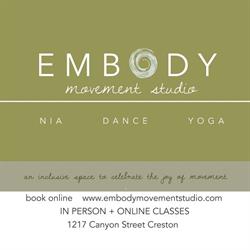 Embody Movement Studio Creston, opening hours