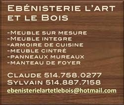 Ebénisterie l'art et le bois, Sainte-Thérèse, QC opening hours