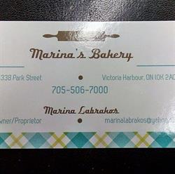 Marina's Bakery and convenience store, Victoria Harbour, ON opening hours