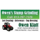 Owen's Stump Grinding, Kemptville, ON opening hours