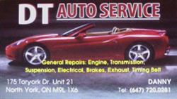 DT Auto Services Ltd, North York, ON opening hours