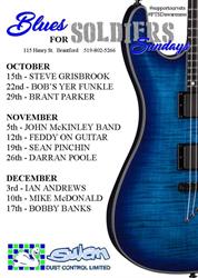 Blues For Soldiers, Brantford, ON opening hours