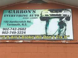 Garron's Everything Auto, Yarmouth, NS opening hours