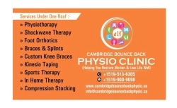 Cambridge Bounce Back Physio Clinic, opening hours