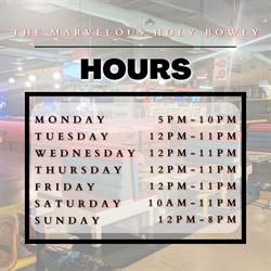 Holy Bowly, Riverview, NB opening hours
