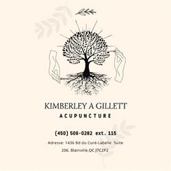 Acupuncture Kimberley A Gillett, Blainville, QC opening hours