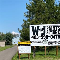 W & J Paints and More, Clive, AB opening hours