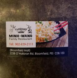 Minh Wang Family Restaurant, Bloomfield Station, PE opening hours