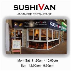 Sushivan japanese restaurant, Vancouver, BC opening hours