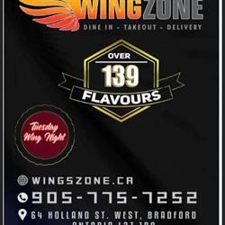 Wingzone, Bradford, ON opening hours