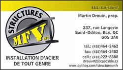 Structures M.F.V. Inc, Saint-Joseph-de-Beauce, QC opening hours