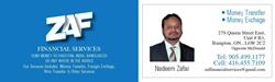 Zaf Financial Services, Brampton, ON opening hours
