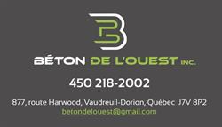 Béton de L'Ouest inc., Vaudreuil-Dorion, QC opening hours