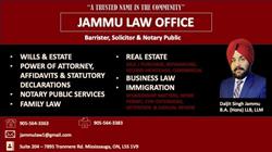 Jammu Law Office, Mississauga, ON opening hours