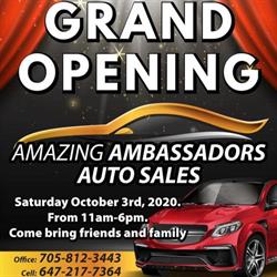 Amazing Ambassadors Auto, Barrie, ON opening hours