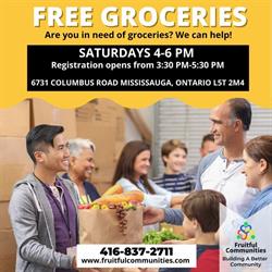 Fruitful Communities Food Bank, Mississauga, ON opening hours